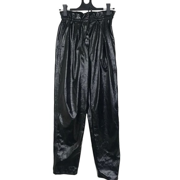 Aritzia Wilfred Black Jive Pants High Waister Faux Leather Pants Size  XS - Picture 3 of 8